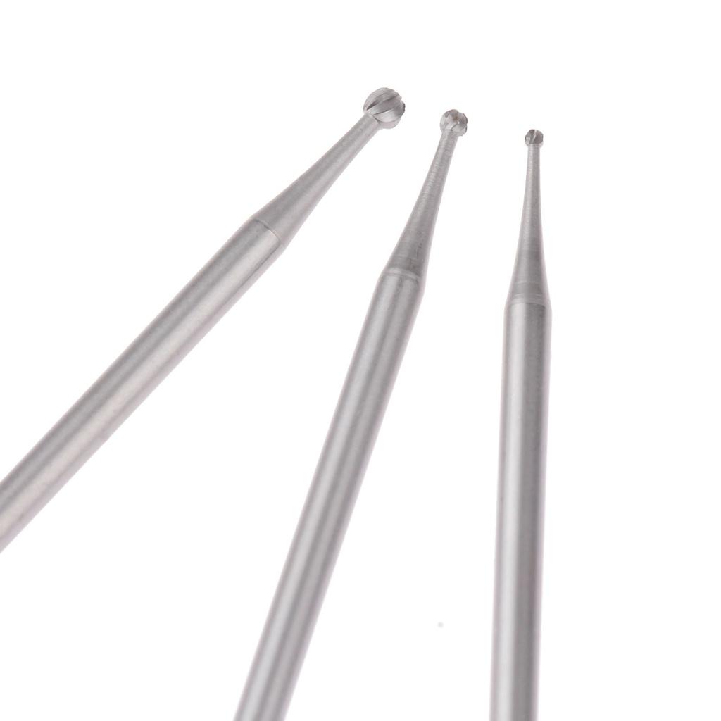 Set of 6 Tungsten Carbide and Drill Bits with Shank Cone Drill Cutter Set Burs, Burs, 2.35mm Diameter, (1.0/1.4/1.6/1.8/2.0/2.3mm)