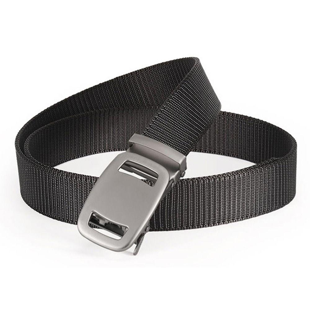 Simple Wild Style Automatic Buckle Waistband Luxury Brand Canvas Strap Men Nylon Braided Belt