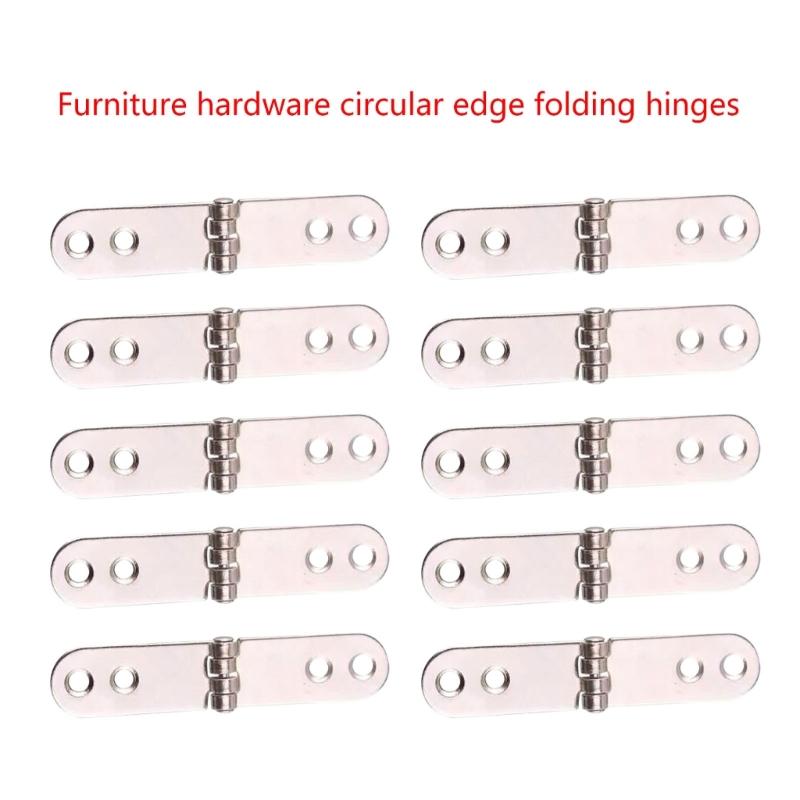 Upgraded Round Foldable Hinges Simple Install Foldable Hinges Furniture Hinges Hardware Hinge 10/20pcs for Furniture