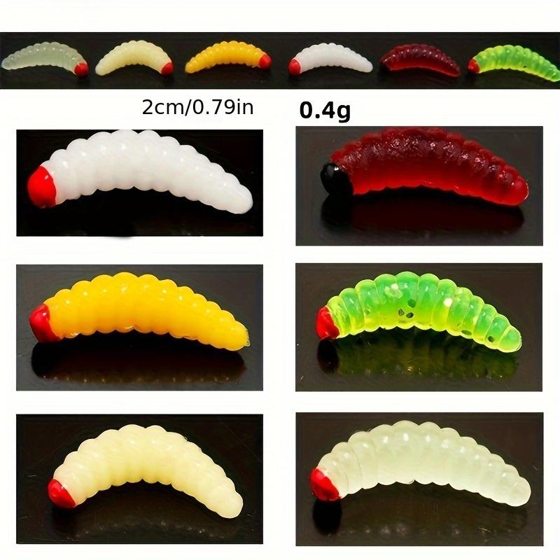 Verme Larva in Silicone Morbido Verme di Pane Artificiale Morbido Esche da Pesca Esche Verme Esche da Pesca Verme