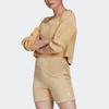 Adidas Originals Solid Color Crew Neck Sports Sweatshirt Women sweatshirt Beige H18839