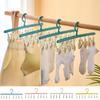 Plastic 8 Clips Clothes Drying Hanger Windproof Seamless Clothes Drying Rack Non-slip Underwear Socks Holder Dormitory