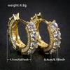 Hip Hop Full Diamond Zircon Round Earrings - Unisex Hoop Earrings