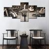 5Pcs Focus Microphone Blur Musical Equipment Guitar Lyric Drum Pia 5 Pieces Canvas Paintings HD Print Home Decor No Framed Wall
