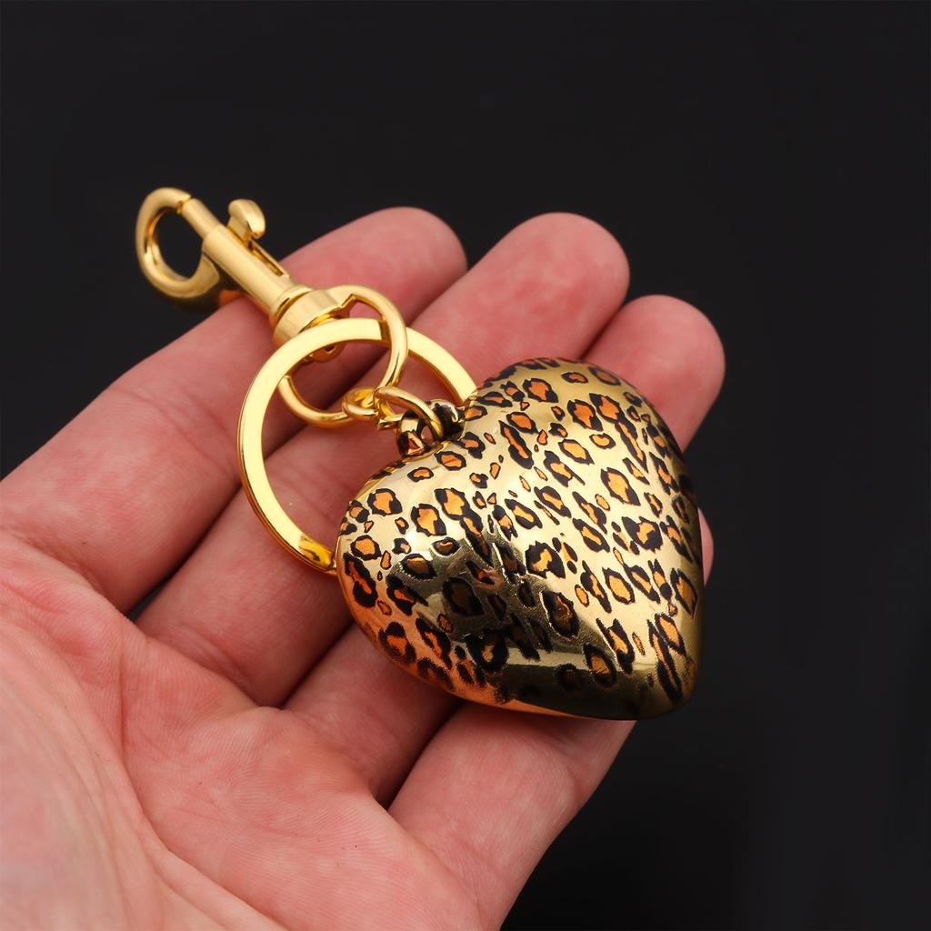 New Fashion Leopard Print Bag Charm Keychain Bow Shaped Heart Shaped Leopard Print Charm Keychain For Women Bag Trend Charm