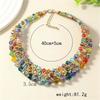Bohemian Wire Wrapped Multicolor Beaded Choker Necklace for Women's Daily Wear and Festival Party Fashion Jewelry Gift Hot Sale