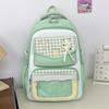 Schoolbag female high-value cute primary school students contrasting color backpack Korean version ins college style junior high school backpack