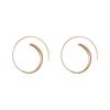 Fashion Trend Matte Frosted Texture Earrings for Women Gold Simple Temperament Personality Piercing Big Hoop Earrings Jewelry
