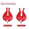 Manufacturer Chest Clips Rose Vibrator for Women 2 in 1 Clitoris Stimulator Massage Stick Dildo Nipples Clamps