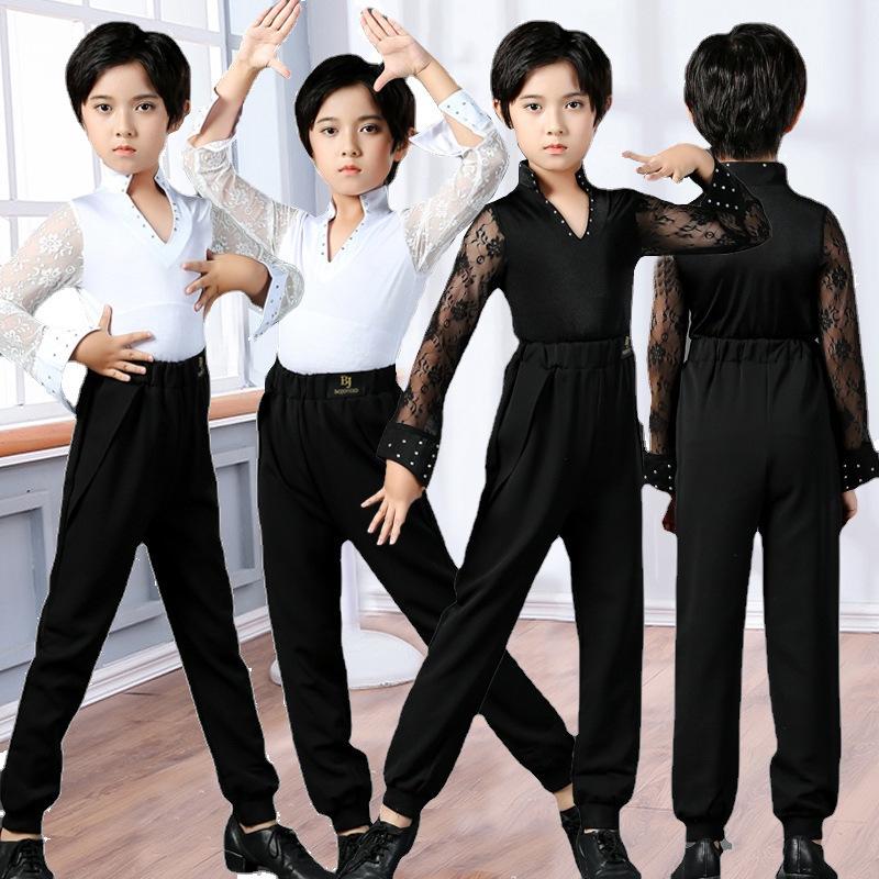 Children's Autumn Ballroom Dance Outfits: Boys' Latin Competition Costumes, Adult Sizes Available.