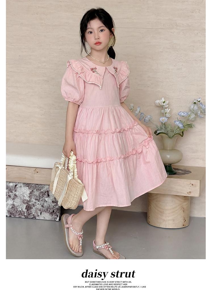 Girls' dress summer dress 2026 new children's college style dress summer girls super beautiful princess dress