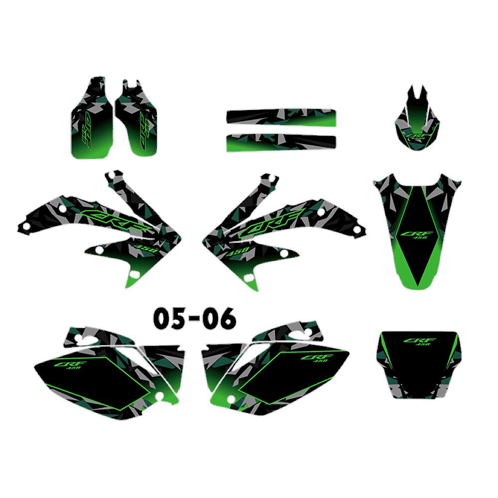 CRF450R 2005-2008 Terénní motocykl Kompletní sada samolepek