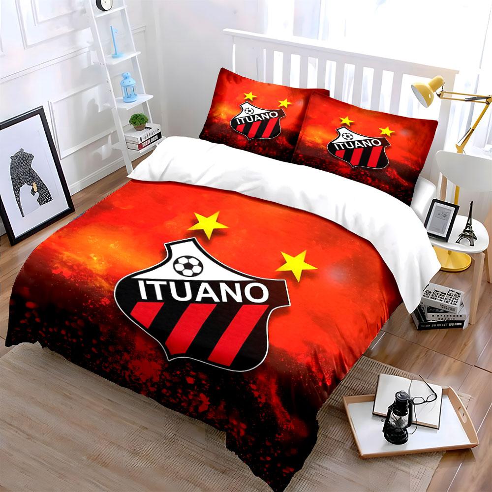 Ituano Soccer Logo Bedding Duvet Cover Set Duvet Cover Pillowcases  (1*Duvet Cover 2*Pillowcases, Without Duvet Insert)