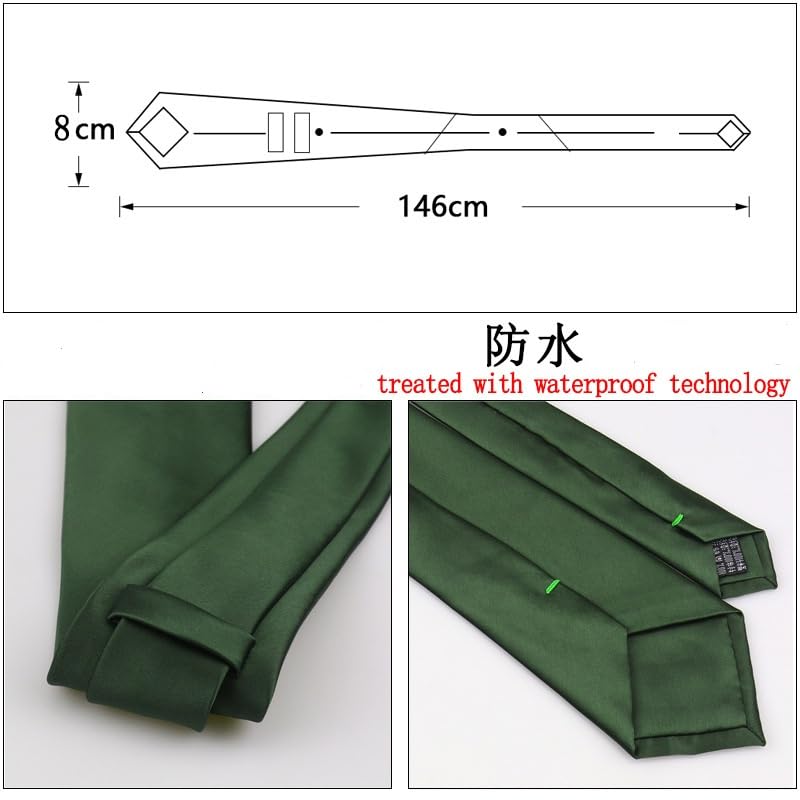 [KYULM7] Men's Waterproof and Oil-Repellent Necktie, High-Quality, Elegant, Washable, Approx. 8cm Wide, Stylish, Suitable for Spring, Summer, Autumn,