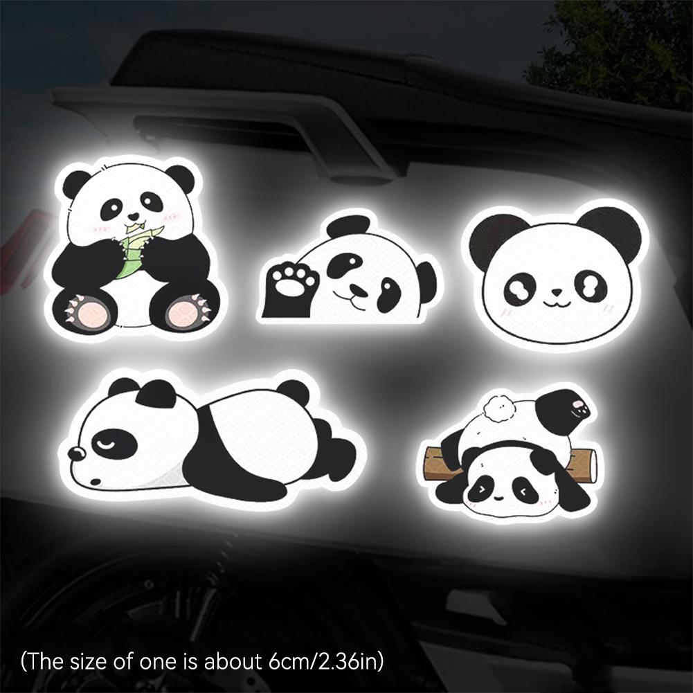 

5 шт./компл. наклейка на шлем мотоцикла водонепроницаемая креативная панда ночной предупреждающий знак светоотражающая наклейка внешние аксессуары Style A