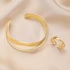 Chic Geometric Bracelet and Ring Set: European & American Style