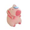 Snotty Bear Capybara Plush Toy: Cute Baseball Cap Keychain with Snap Bracelet