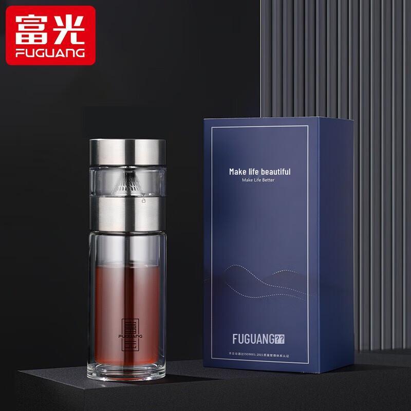 Fuguang G2046 Double-Layer Tea Infuser Glass Bottle