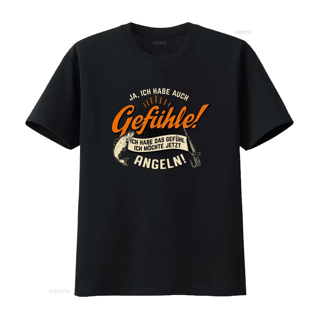 Angler Fishing Feel T Shirt for Men with Funny Sayings Ich Habe Das Gefühl Möchte Jetzt Angeln vintage Washed Unisex