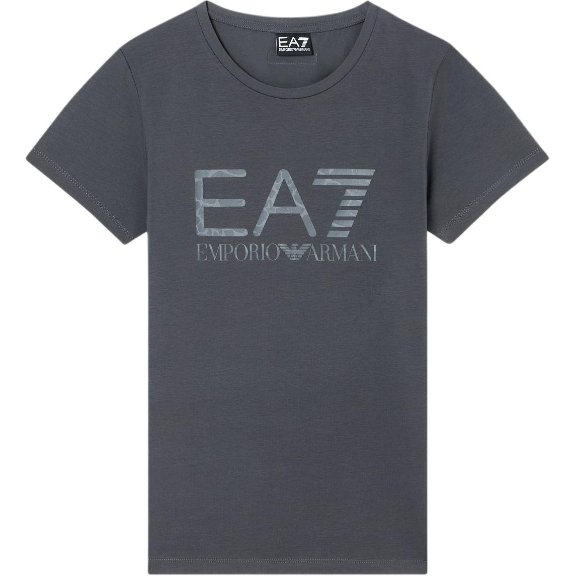 

Emporio Armani EA7 Stretch Knit Crew Neck Logo Short Sleeve T-Shirt Women tops 7W000993-AF18401-U8111 L