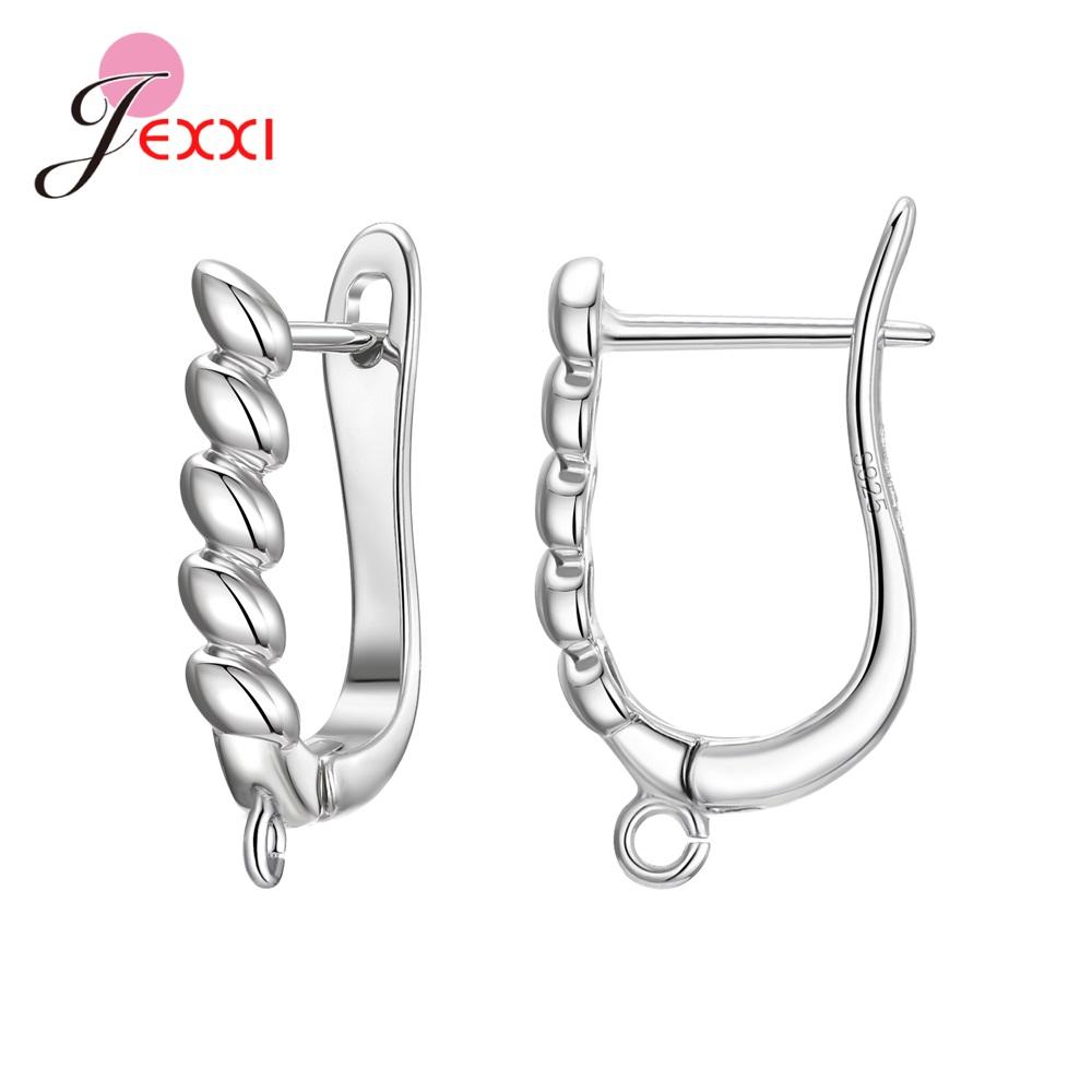 Fashion Simple Earring Findings Earrings Clasps Hooks Fittings DIY Jewelry Making 925 Sterling Silver Drop Earrings Accessories