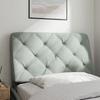 VidaXL Coussin de Tête de Lit, Oreiller de Tête de Lit avec Bandes Auto-agrippantes, Coussin Rembourré Chambre à Coucher, 374702