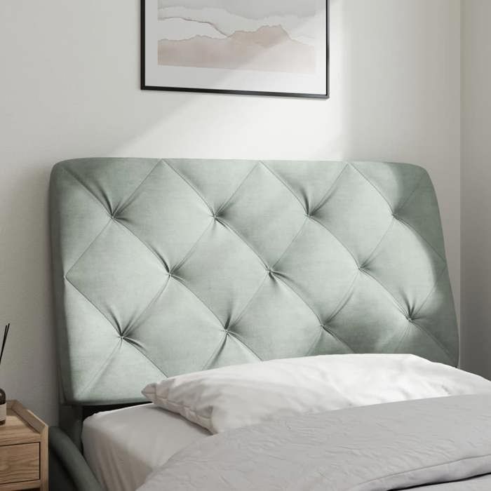 VidaXL Coussin de Tête de Lit, Oreiller de Tête de Lit avec Bandes Auto-agrippantes, Coussin Rembourré Chambre à Coucher, 374702