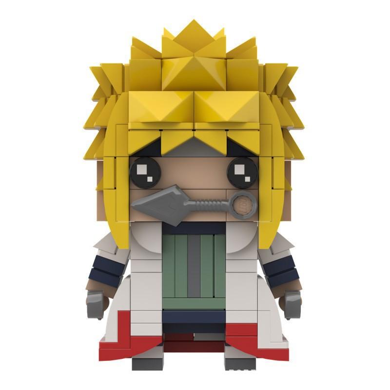 

Compatible With Splicing Building Blocks Naruto Series Creative Small Particle Table Square Head Boy, Wave Wind Water Gate