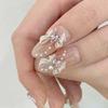 10 stuks 3D Hars Strikjes Nagelbedels met Roze Lint Strik Strass, Sieraden Onderdelen voor Manicure Decoratie DIY Salon Accessoire Cadeau