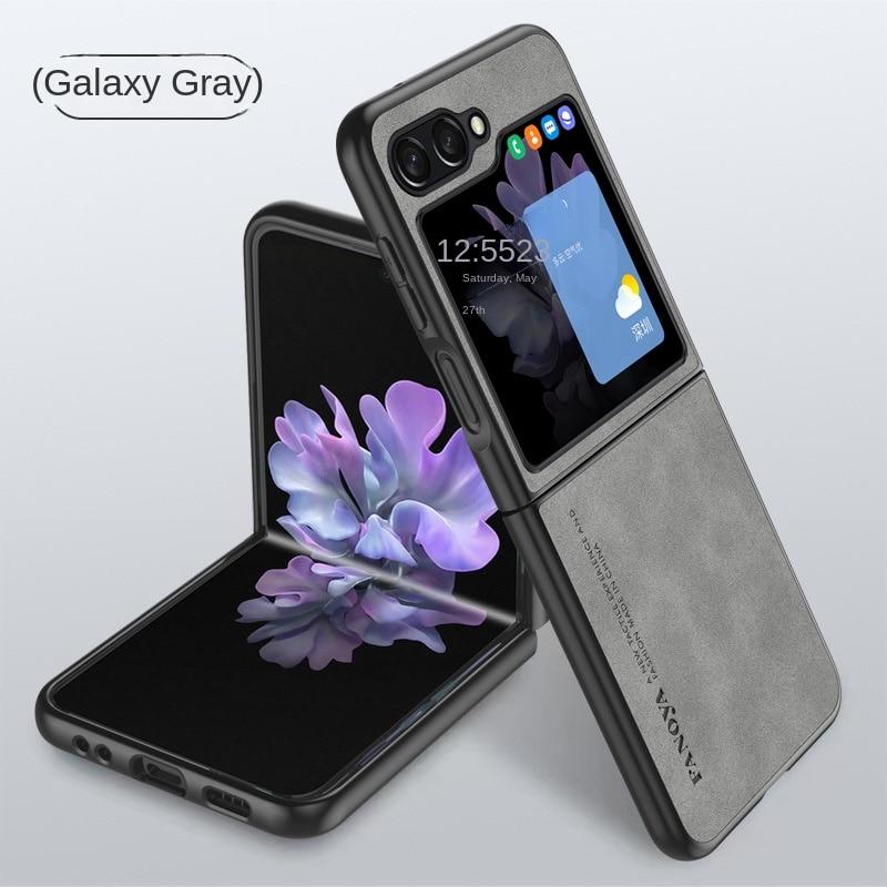 

Роскошный кожаный чехол из овчины для Samsung Galaxy Z Flip 5 4 3 Flip5 Flip4 Flip3 5G противоударный жесткий пластиковый чехол из овчины для телефона