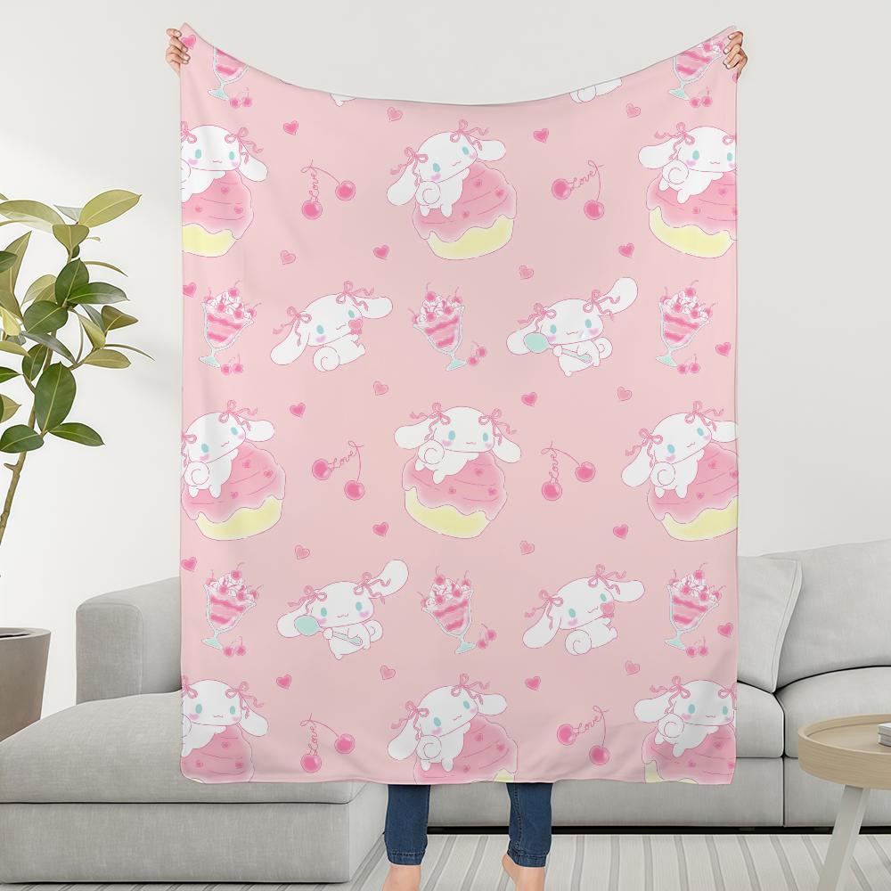 

Blanket Throw Super Cosy C-CinnamorollS Plush Living Room Sofa Cartoon SRO Couch Childish Cute Birthday Gifts 75cmx90cm