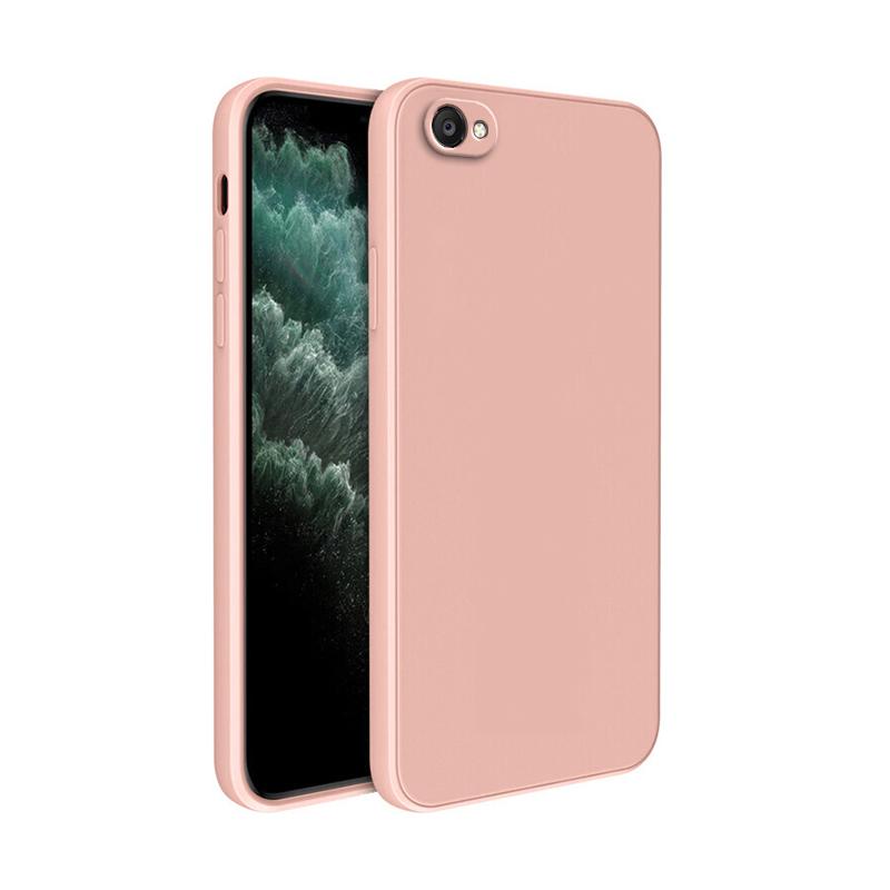 Custodia Morbida Quadrata in Silicone Liquido Per iphone 6 6s 7 8 Plus SE 2020 2022 Custodia per Telefono Quadrata Lusso Classico Funda