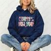 Happy New Year 2026 Women Hoodies Hello 2026 Faux Crochet Coquette Faux Yarn Printed Long Sleeve Sweatshirt Winter Sweater Women