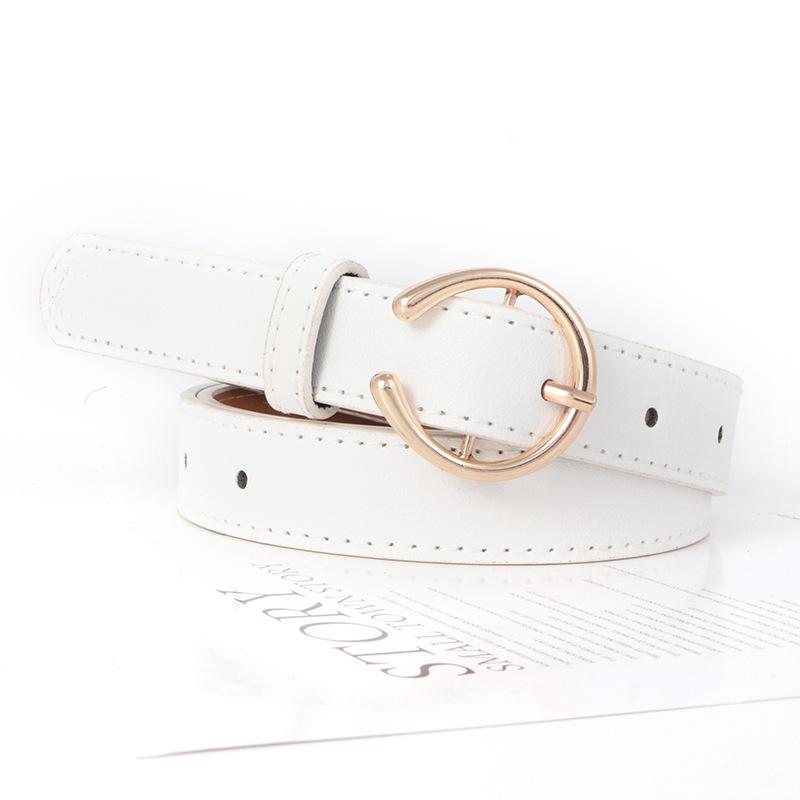 Women S Simple Versatile Black Belt For Jeans Fashion Accessory