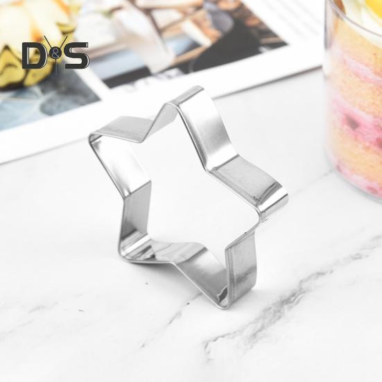 Tagliabiscotti in acciaio inossidabile Stampi per biscotti Strumenti per la fabbricazione di caramelle di zucchero coreane Kit per giochi di zucchero a forma di calamaro Stampi per dolci da festa Ombrello Triangolo Stella