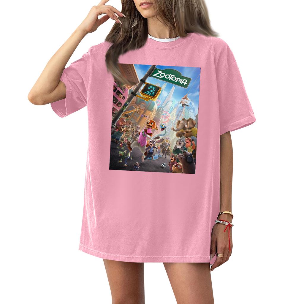 Women's Casual Fashion Round Neck Printed Short Sleeve T-Shirt Top