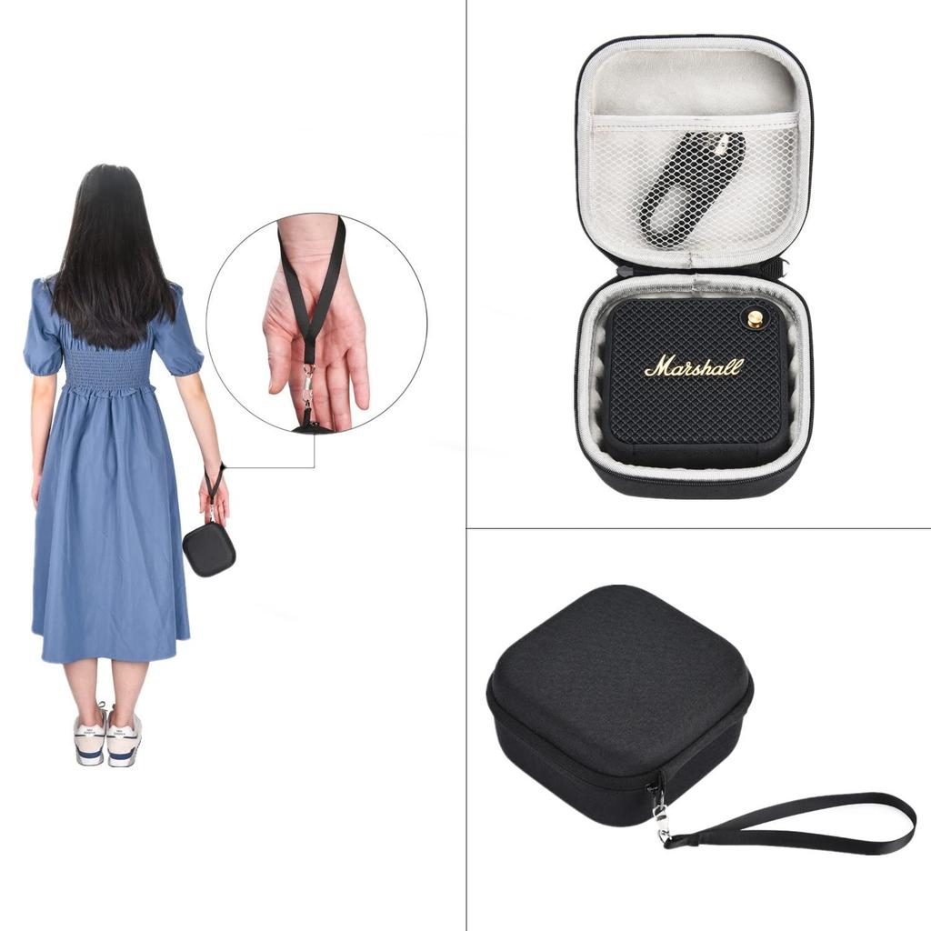 Fenmaru Storage Case, Protective Case for Bose SoundLink Micro 2, Marshall WILLEN 2, and Marshall WILLEN 2 Wireless Bluetooth Speakers (Black)