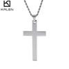 Titanium Steel Simple Cross Necklace Pendant, Stainless Steel Jewelry