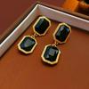Baroque Style Zircon Earrings,Ornate Filigree Gemstone Earrings,Vintage Gemstone Drop Earrings,