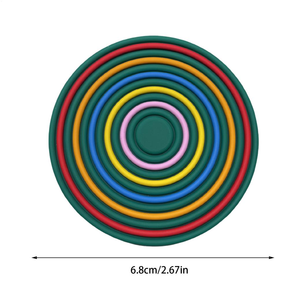 Non-Slip Car Coasters Rainbow Car Drink Coaster Auto Cup Holder Insert Cupholder Coaster Water Bottle Holder Pad Car Accessories