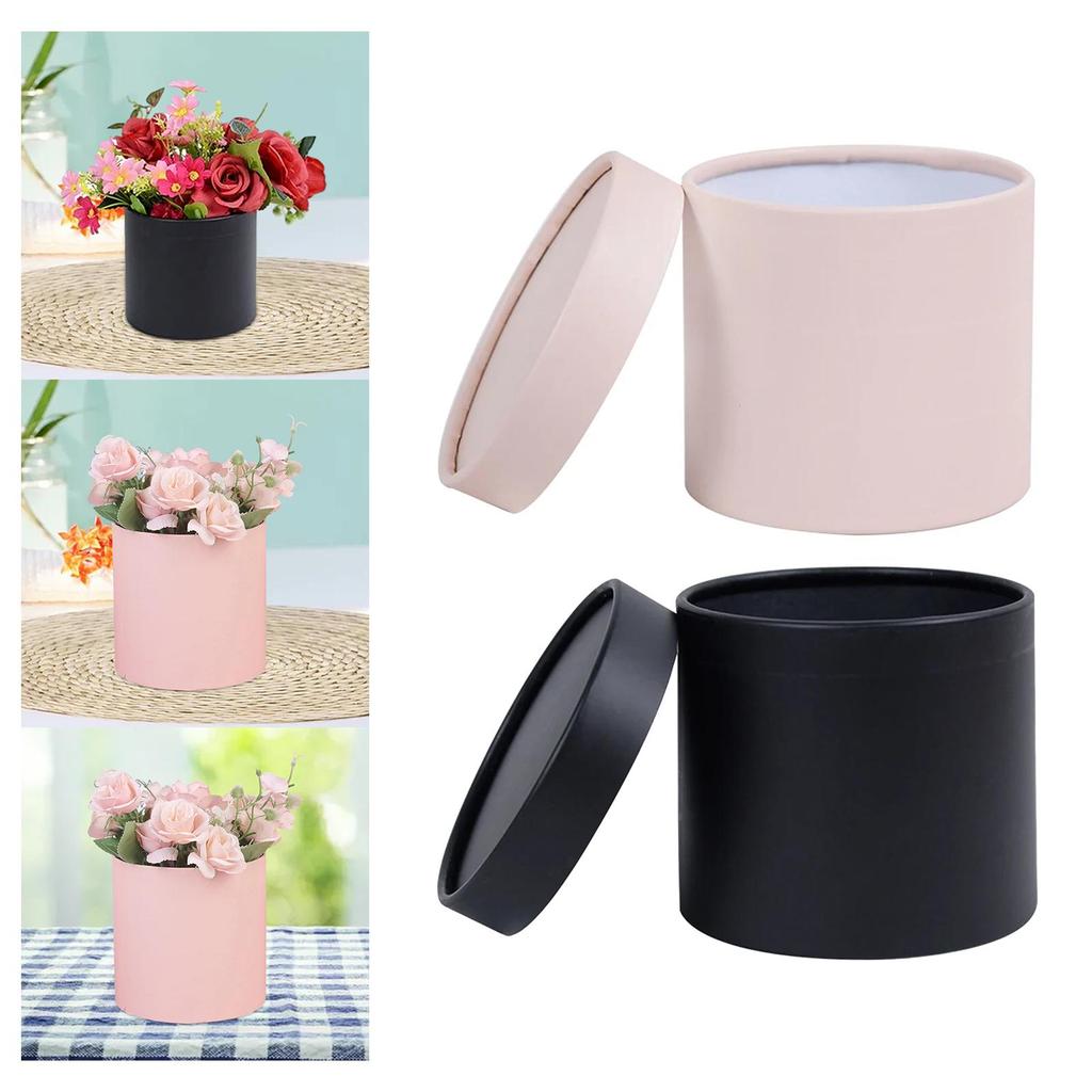 Flower Arrangement Box, Empty Bouquet Box, Paper Cylindrical Box, Round Gift Box for Proposal, Party Favor