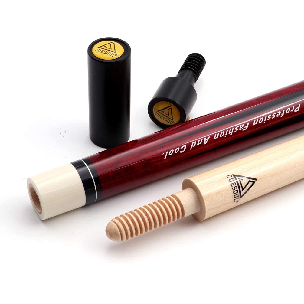 Black Scorpion CUESOUL 3 Cushion Carom Billiard Cue 56 Inch Weight 18 Wooden Joint System Ounce,