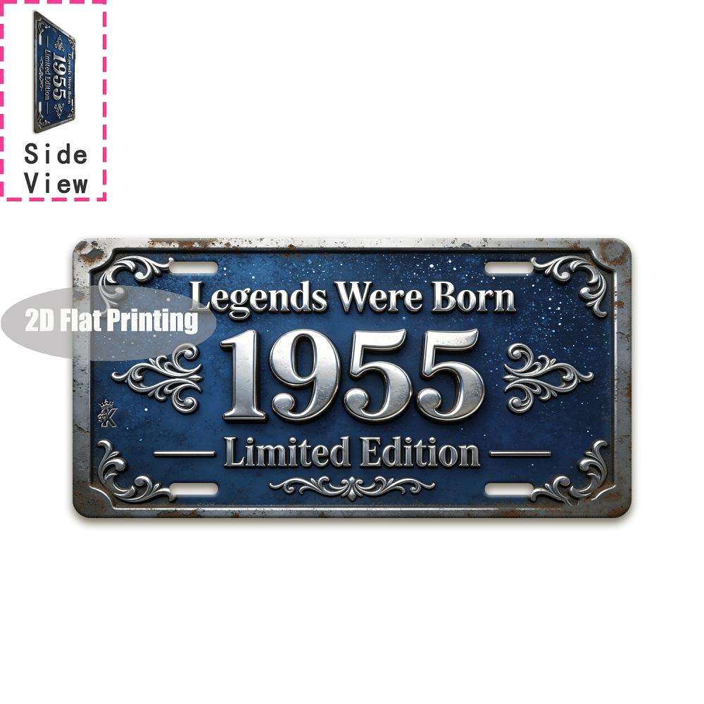 Tin Sign - Vintage Durable Metal Plaque Wall Decor, Home Office Bar Man Cave Bathroom City Birth Year License Plate Wall Art