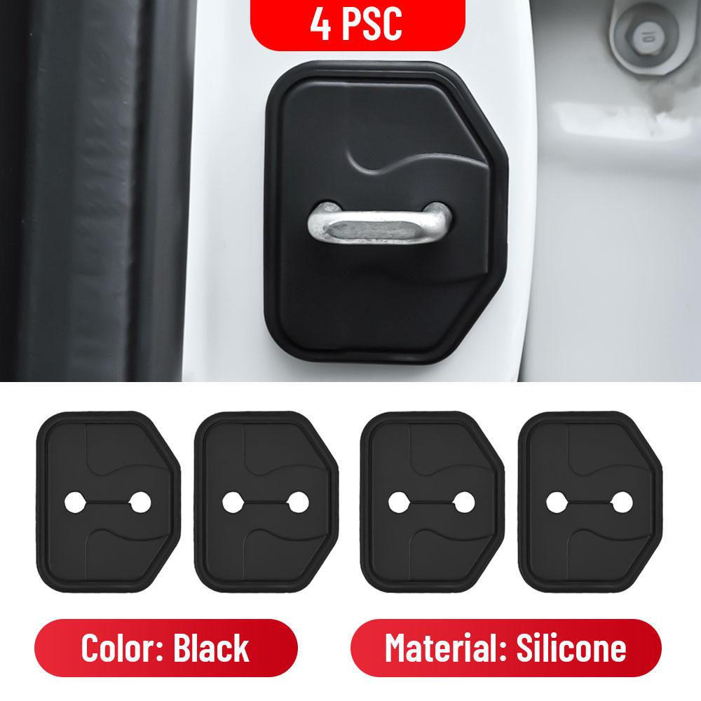 For VOLVO V40 2013- Car Door Shock Absorber Door Lock Protector Silicone Auto Door Lock Latches Cover Accessories 4 PCS