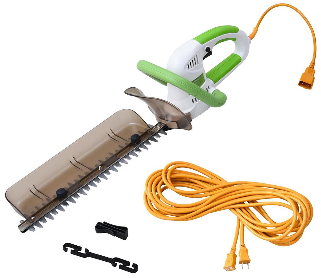 YAMAZEN Electric Hedge Trimmer, 350mm Cutting Width with Tip Receiver, YHT-352, for Pruning Garden Trees and Hedges
