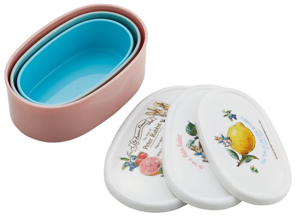 Skater Lunch Sealable Set of Peter Rabbit Made in Box, Containers, 3, 860ml, Design, Japan, SRS3SAG-A