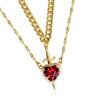 Elegant Heart Dagger Designs Necklace Charming Heart Dagger Necklace with Crystal Highlights for Special Occasions