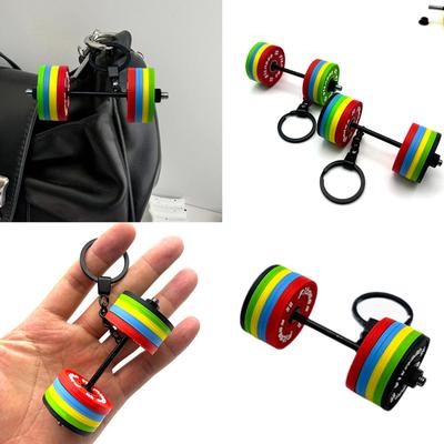 Modaya Uygun Sağlam PVC Halter Anahtarlık Taşınabilir Spor Salonu Hediyeleri Fitness Tutkunları ve Vücut Geliştirme Severler için Aksesuar
