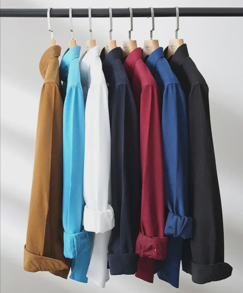 Pánská ležérní košile s dlouhým rukávem v korejském stylu - Podzim & Zima, Velká velikost