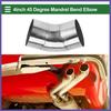 45 Degree Mandrel Exhaust Pipe DIY  4" OD 3.94" Leg  Stainless Steel
